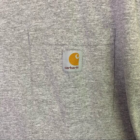 Carhartt Gray Short Sleeve Henley Top Size Extra Large - Picture 5 of 5